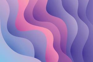 Abstract violet and purple liquid gradient wave decorative background. Smooth flowing layered curved waves wallpaper vector