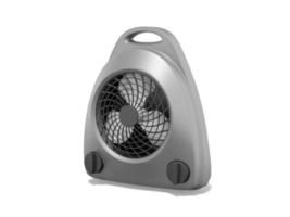 3d rendering. Realistic gray fan heater isolated on white background. photo