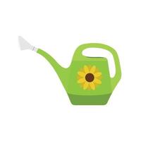 Watering Can Flat Illustration. Clean Icon Design Element on Isolated White Background vector