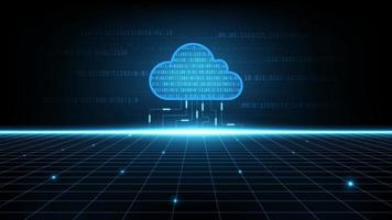Vector cloud concept. Data exchange network online strage hi tech technology background.