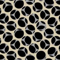 Abstract ornamental seamless pattern. Stylish geometric background with round shapes. Artistic bubbles backdrop vector