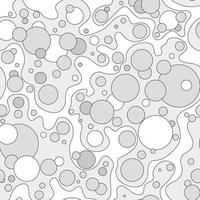 Flowing bubbles abstract seamless pattern. geometric background. Circles chaotic flow. vector