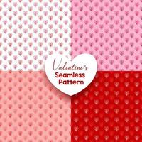 Set of heart seamless pattern background. Abstract and stylish decorative valentine day ornament. Vector illustration