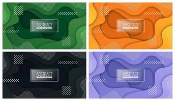 Colorful liquid and geometric background with fluid gradient shapes vector