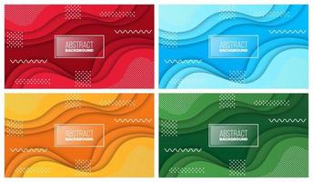 Colorful liquid and geometric background with fluid gradient shapes vector