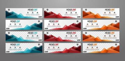 Vector abstract geometric design banner web template