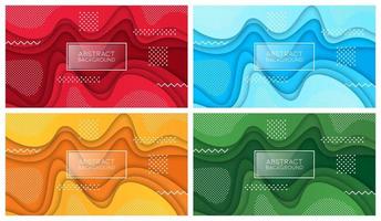 Colorful liquid and geometric background with fluid gradient shapes vector