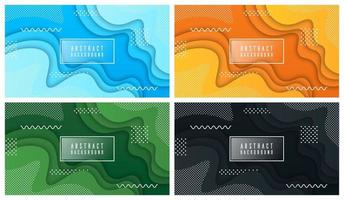 Colorful liquid and geometric background with fluid gradient shapes vector