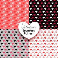 Set of heart seamless pattern background. Abstract and stylish decorative valentine day ornament. Vector illustration