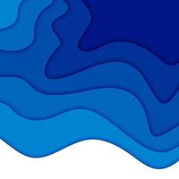 3D abstract background and paper cut shapes, vector illustration