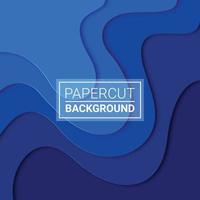 3D abstract background and paper cut shapes, vector illustration