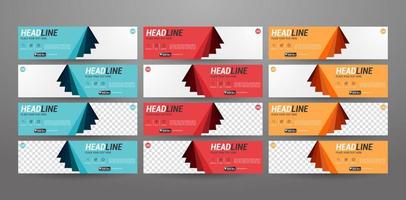 Vector abstract geometric design banner web template