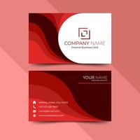 Modern red business card design template, design vector illustration