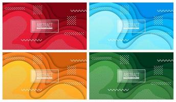 Colorful liquid and geometric background with fluid gradient shapes vector