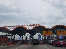 West Java, Indonesia in August 2019. The Palimanan toll gate, one of the toll gates located at the North Coast Toll Road route, is no longer functioning. photo