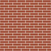 Red brick wall background. Geometric seamless pattern texture. Simple flat vector, arranged rectangular shape. Illustration of brown concrete brick, building materials, house walls. For backdrops. vector