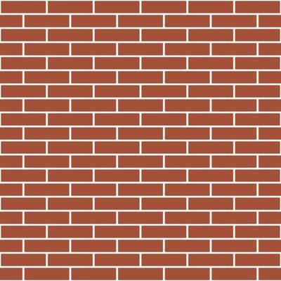 Red brick wall background. Geometric seamless pattern texture. Simple flat vector, arranged rectangular shape. Illustration of brown concrete brick, building materials, house walls. For backdrops.