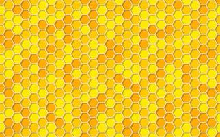 fondo de panal. colmena de patrones sin fisuras. ilustración vectorial del símbolo de textura geométrica plana. hexágono, trama hexagonal, signo o icono de celda de mosaico. colmena de abejas de miel, amarillo anaranjado dorado. vector