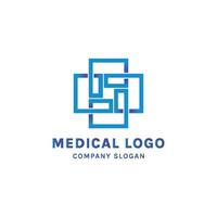 logotipo de signo de cruz médica, icono de símbolo de salud de farmacia. elementos de plantilla de diseño de logotipo de vector plano. bueno para logotipos de hospitales, clínicas, farmacias o centros de salud.