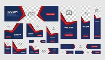 Corporate banner template design set layout. Business advertising set design template. Vertical, horizontal, square banners. vector