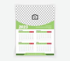 Diseño de vector de calendario de pared de 2023 años