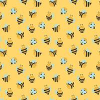 Los diseños de verano de patrones sin fisuras de abejas son perfectos para el diseño de telas, textiles, papel pintado, papel de regalo, embalaje y otros productos de moda. foto