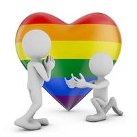 Two fpeople and heart lgbt photo