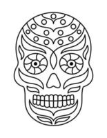 Skull coloring pages for toddlers vector