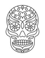 calaveras para colorear para niños pequeños vector