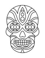 Calaveras simples para colorear para adultos. vector