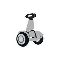 Electric gyroscooter vector illustration. Hand drawn green transport in simple contemporary style