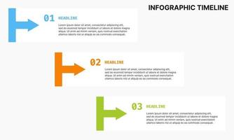 Business infographic timeline with arrow. Business infographic template. Presentation infographics template with timeline process. Infographic timeline process.