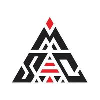 Unique Triangle Three Letter Logo Design vector