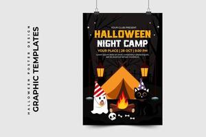 plantilla simple y elegante de diseño gráfico de halloween que es fácil de personalizar vector