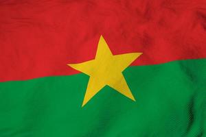 Waving flag of Burkina Faso in 3D rendering photo