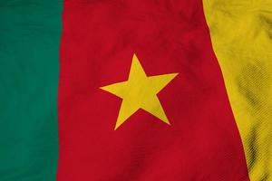 Waving flag of Cameroon in 3D rendering photo