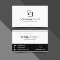 Modern black business card design template, design vector illustration