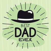 best dad ever message vector