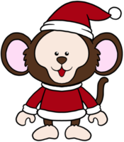 cute christmas cartoon animal character clipart colorful png