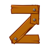 Wooden number 2. Cartoon wooden plank in Two digit. png