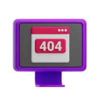 404 errore illustrazione 3d png