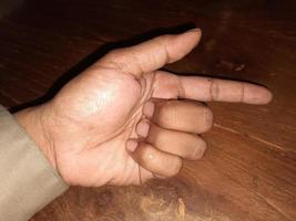 a finger with a pointing shape photo
