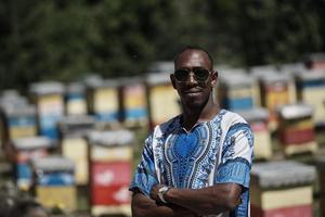 african beekeeper local  black  honey producer photo