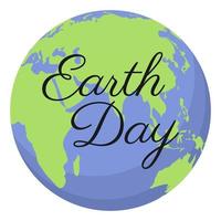 Earth day earth planet vector