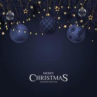 Christmas Holiday Party Background. Happy New Year and Merry Christmas Poster Template. Vector Illustration