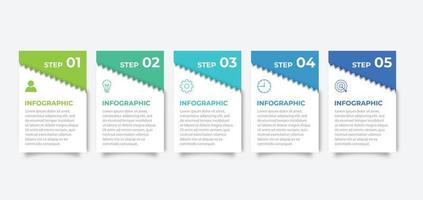 Creative concept for infographic with 5 steps, options, parts or processes. Business data visualization vector