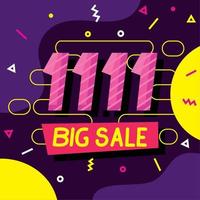 big sale lettering 11 11 vector