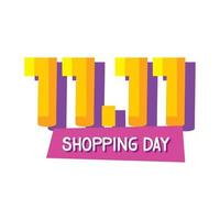 11 11 shopping day advertising vector