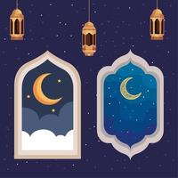 frames and lanterns vector