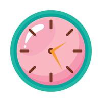 pink time clock vector